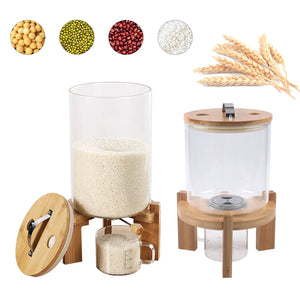 5L/7.5L Rice Dispenser Flour and Cereal Container Creative Glass Food Storage Container for Kitchen Organization