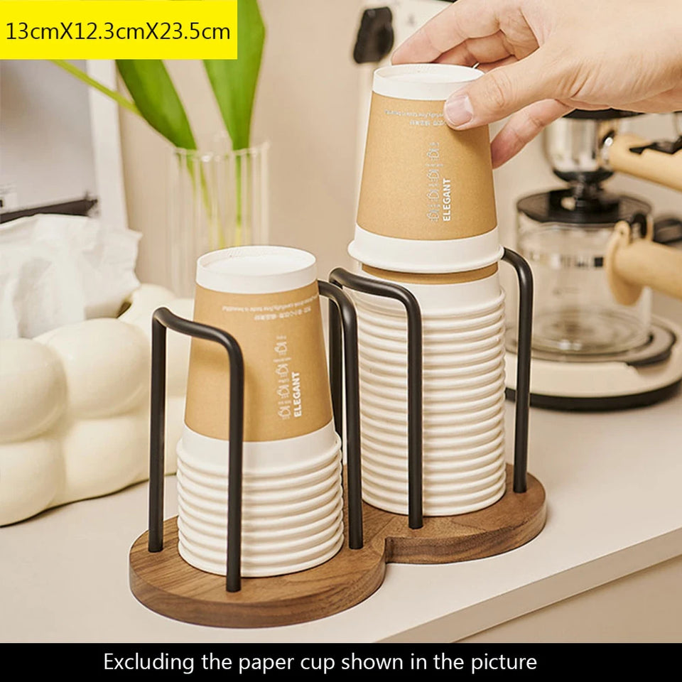 BAKALA Walnut kitchen bowl rack, countertop, multifunctional bowl and dish storage rack, draining utensil and bowl storage rack