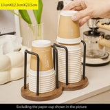BAKALA Walnut kitchen bowl rack, countertop, multifunctional bowl and dish storage rack, draining utensil and bowl storage rack