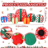 7 Pcs LED Inflatables Outdoor Decorations 6.6 Ft Inflatable Joy Santa Claus Large Blow up Decor for Xmas Party Yard Lawn Garden