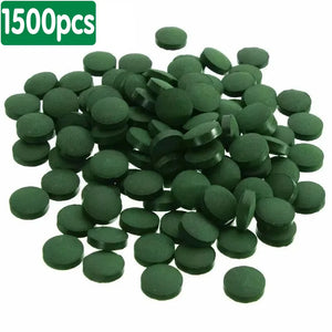 100/1500pc High Purity Spirulina Tablets Spiral Seaweed Enrichment Favorite Pets Food Fish Crystal Red Shrimp Fish Food Aquarium