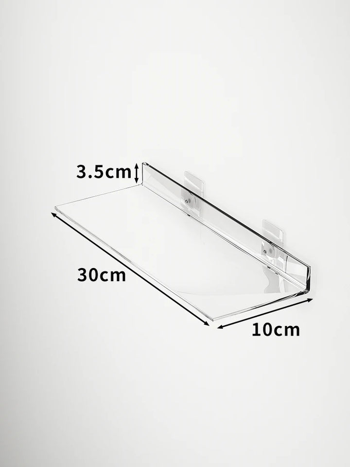 Acrylic Storage Rack Wall Panel No Need To Drill Holes, Bathroom, Bathroom, Kitchen Storage Rack, Organic Glass Strong Sticker