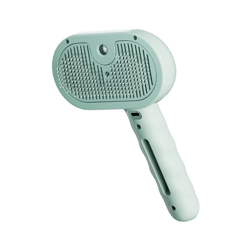 Dog Steam Comb Pet Massage Brush USB Charging Safe Round Head Soft Teeth Spray Hair Removal Comb Universal for Cats Dogs