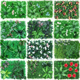 Green Artificial Plants Wall Panel Plastic Outdoor Lawns Fake Flowers Decor  Wedding Backdrop Party Garden Grass Flower Wall