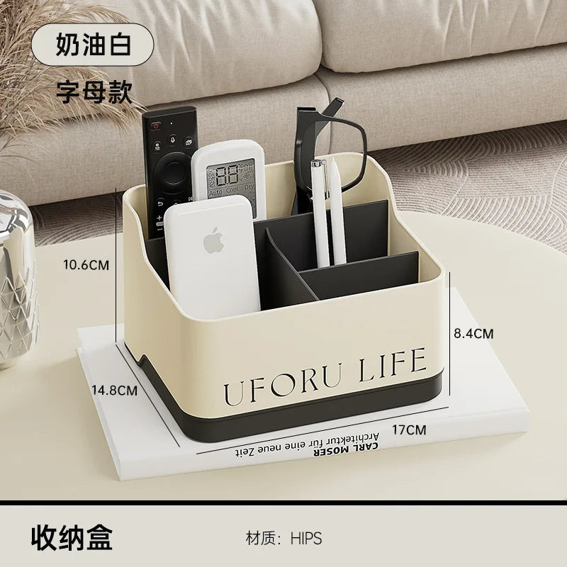 Desktop Storage Box Living Room Remote Control Miscellaneous Organizing Box Office Dormitory Stationery Compartment Home Supply