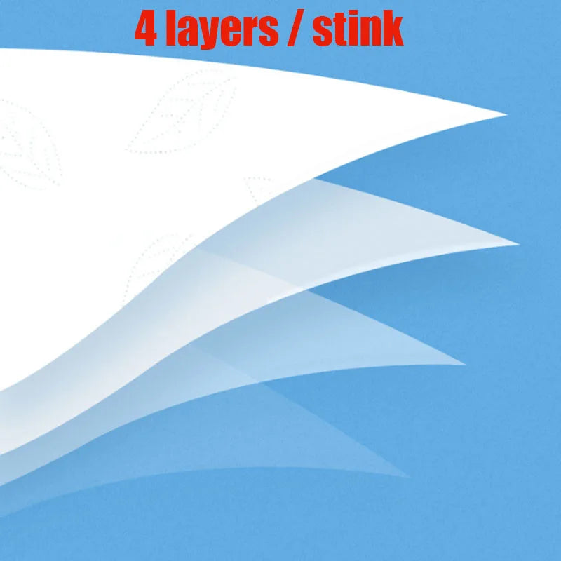 3 Packs 300pcs/pack Toilet Paper 4 Layers Thickened Wettable Facial Tissue Kitchen Napkins Handkerchiefs Disposable Tissue Paper