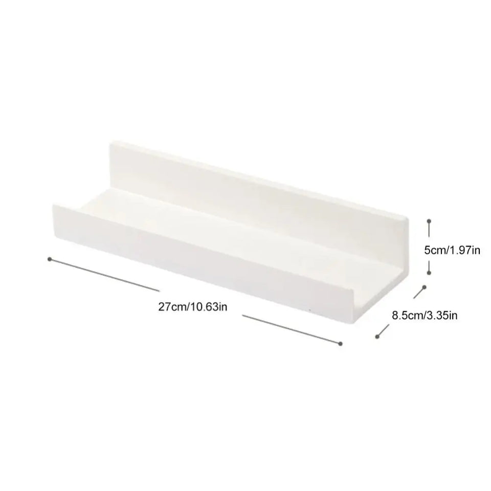 Multifunction Wall Mounted Bathroom Shelf ABS Self Adhesive Shower Storage Rack No-drill Stable Wall Organizer Kitchen Bathroom