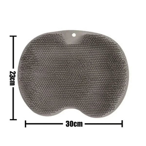 Foot Wash Mat Silicone Sponge Body Brush in The Shower Reusable Wall Mounted Back  Silicone Bath Foot Massage Pad Shower