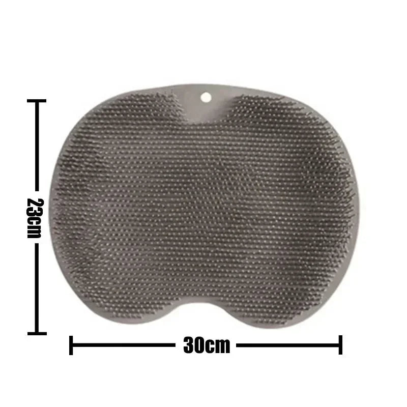 Foot Wash Mat Silicone Sponge Body Brush in The Shower Reusable Wall Mounted Back  Silicone Bath Foot Massage Pad Shower