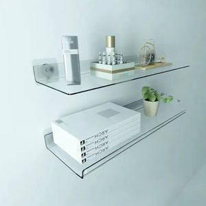 Acrylic Storage Rack Wall Panel No Need To Drill Holes, Bathroom, Bathroom, Kitchen Storage Rack, Organic Glass Strong Sticker