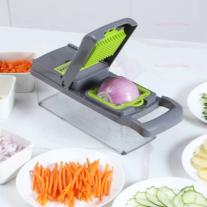 Portable Vegetable Cutter Shredder Multifunctional Slicer Potato Chopper Carrot Grater Reusable Fruit Veggie Cutting Tool