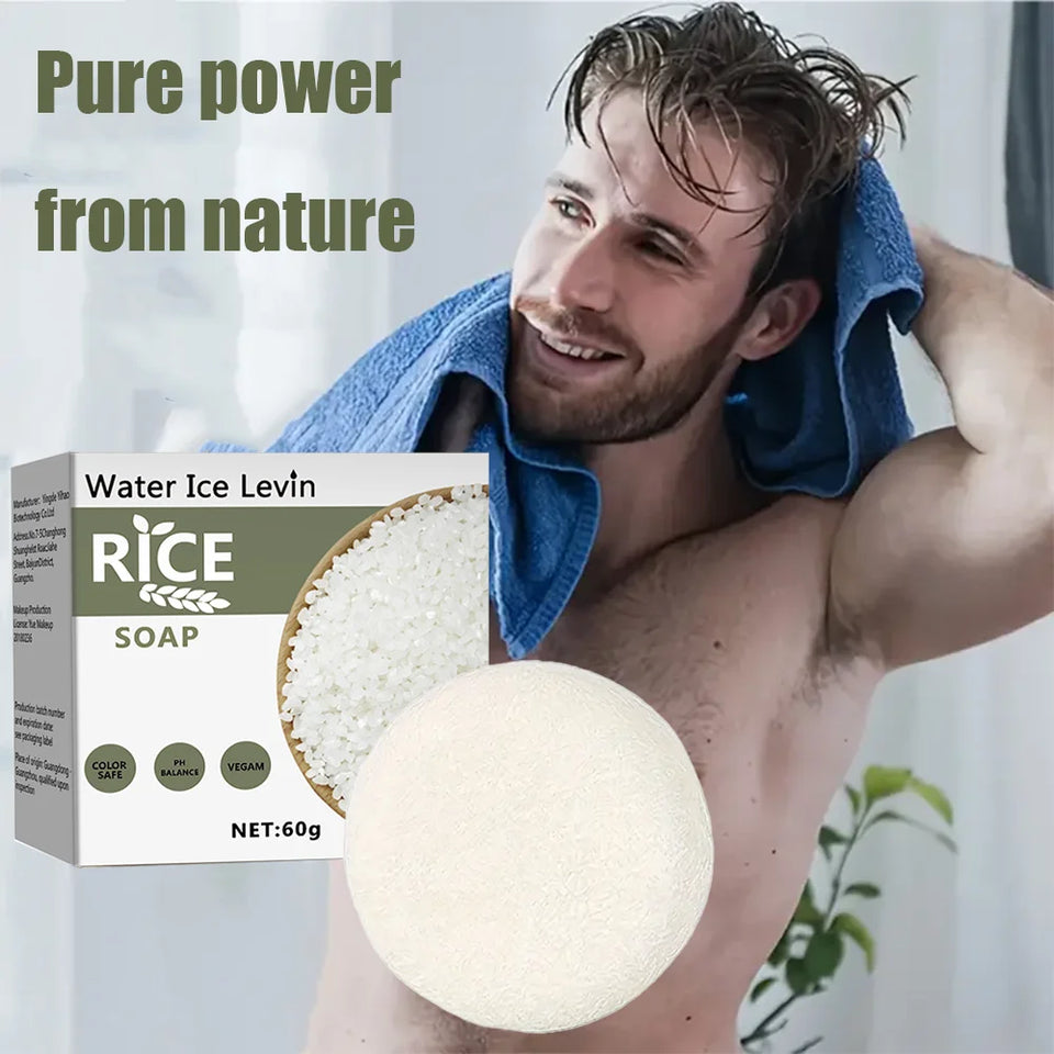 Handmade rice soap Rice Collagen, Skin Control whitening bath tool Whitening oil Moisturizing hair care essential oil soap