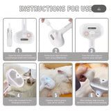 Dog Steam Comb Pet Massage Brush USB Charging Safe Round Head Soft Teeth Spray Hair Removal Comb Universal for Cats Dogs