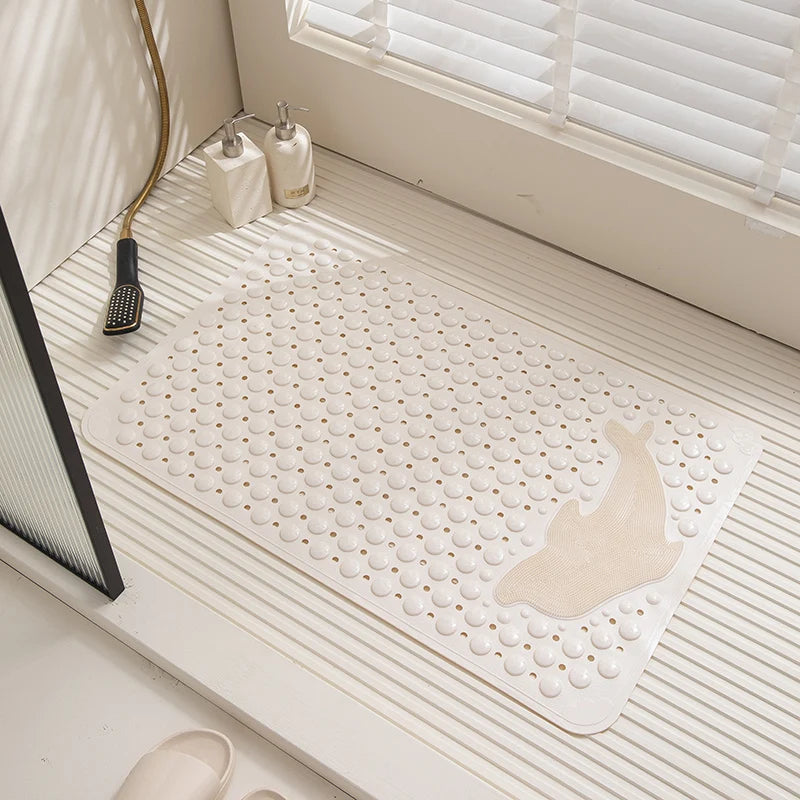Washable Shower Bathroom Mat Massage Clean Feet Bathroom Non-slip PVC Bath Mat