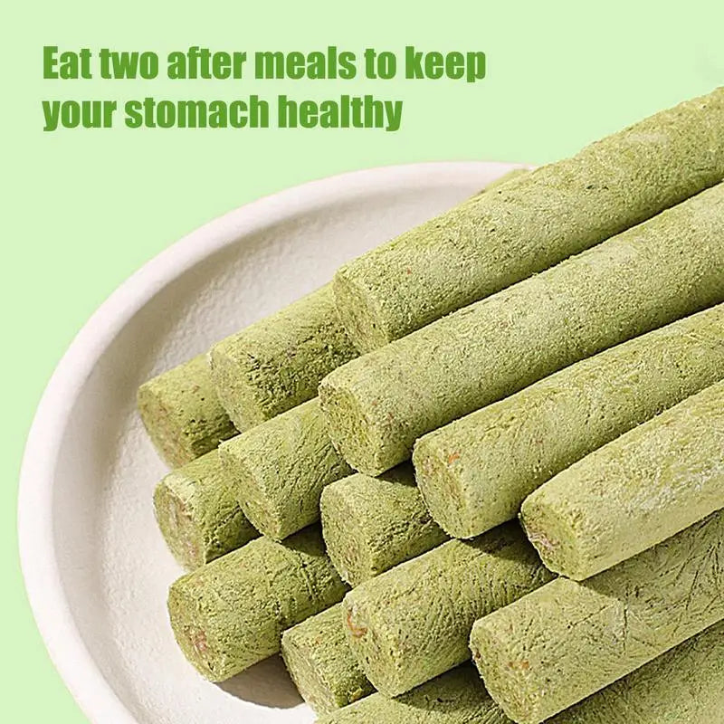Cat Grass Snacks 8 Sticks Cat Teething Sticks Freeze-Dried Cat Snack Time Treats Flavored Teeth Cleaning Treats For Keeping Cat