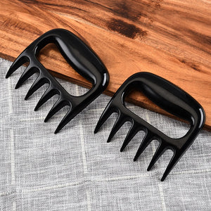 2Pcs Bear Meat Claws Handle Barbecue Forks Kitchen Manual Food Fork Meat Pork Clamp Roasting BBQ Fork Kitchen Knives Tool