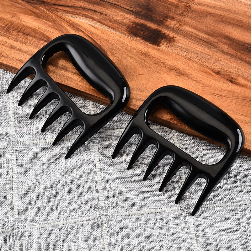 2Pcs Bear Meat Claws Handle Barbecue Forks Kitchen Manual Food Fork Meat Pork Clamp Roasting BBQ Fork Kitchen Knives Tool