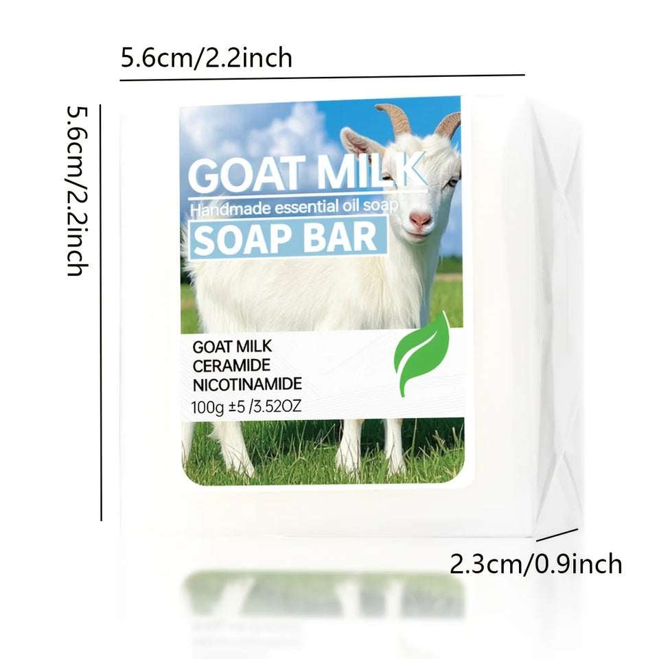 2pcs/goat milk ceramide bath cleaning soap nicotinamide essence hand soap facial cleaning soap