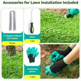 Artificial Grass Turf Roll Outdoor for Garden Landscape Decoration, Astroturf Rug with Drainage Holes,Synthetic Grass Lawn for B