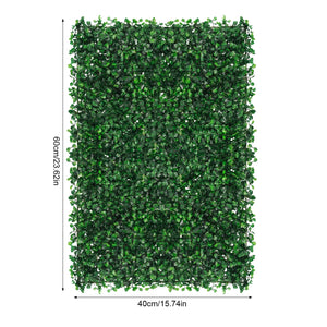 Pack of 12 Artificial Hedge Plant Fence Screen Green Wall Panels Decor Beautiful for Balcony Fence, UV Protection