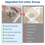 Cat Litter Shovel Pet Cleaning Tool carbon steel Wooden Handle Washable Kitten Litter Scoop Cats Toilet Cleaning Shovel Tool
