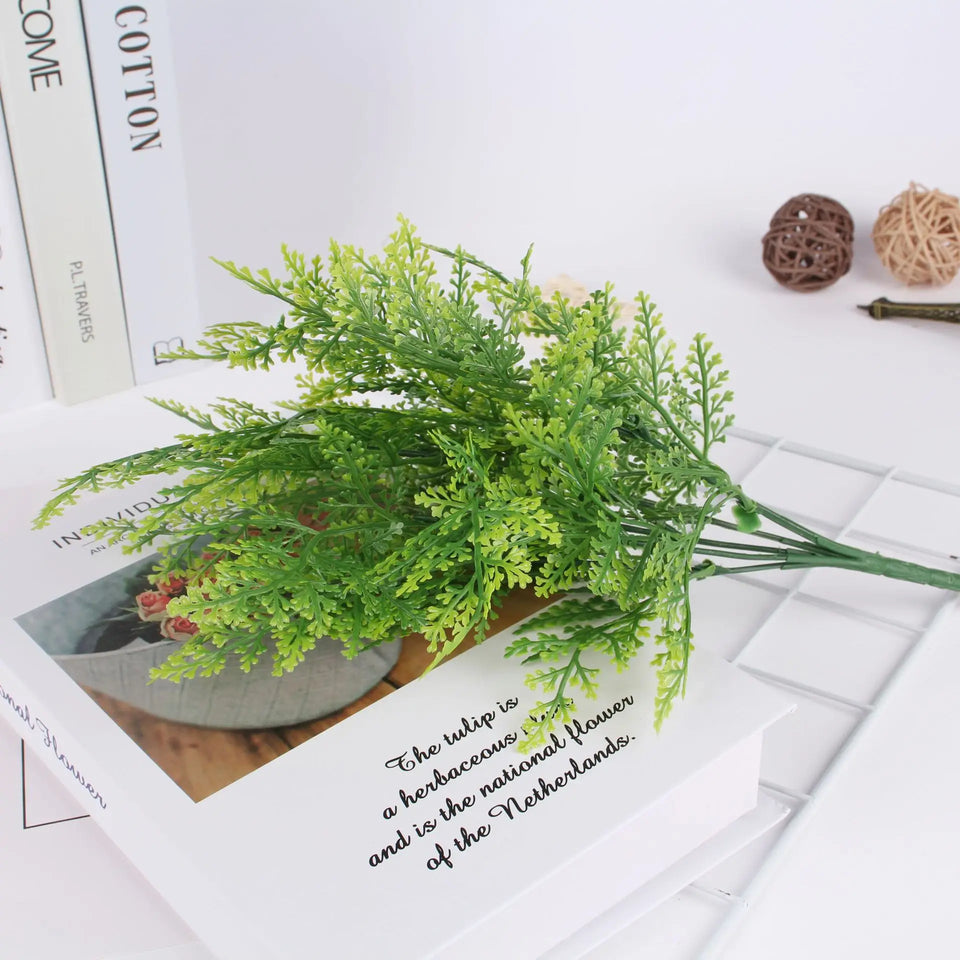 13 Inch Artificial Maidenhair Fern Aquatic Plant for Green Wall Garden Decor Persian Fern Faux Greenery