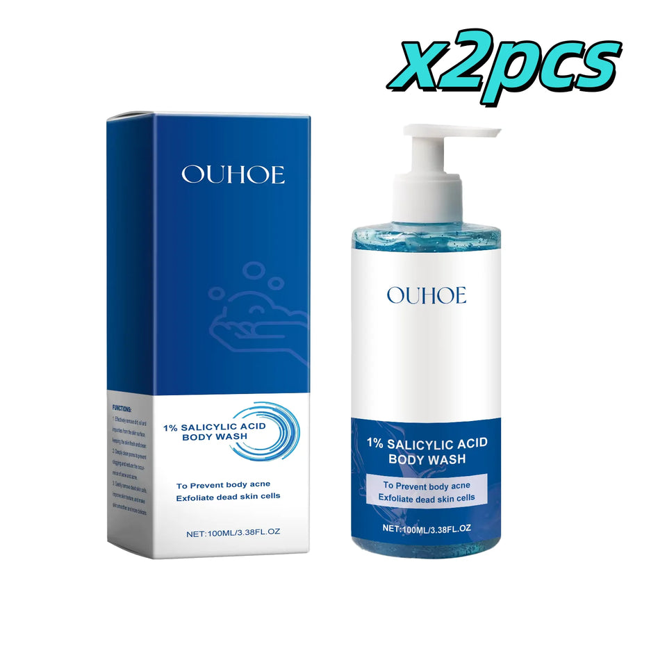 Salicylic Acid Body Wash Deep Cleaning Acne Brightening Exfoliator Nourish Shrink Pores Bath Shower Gel Repair Chicken Skin Care