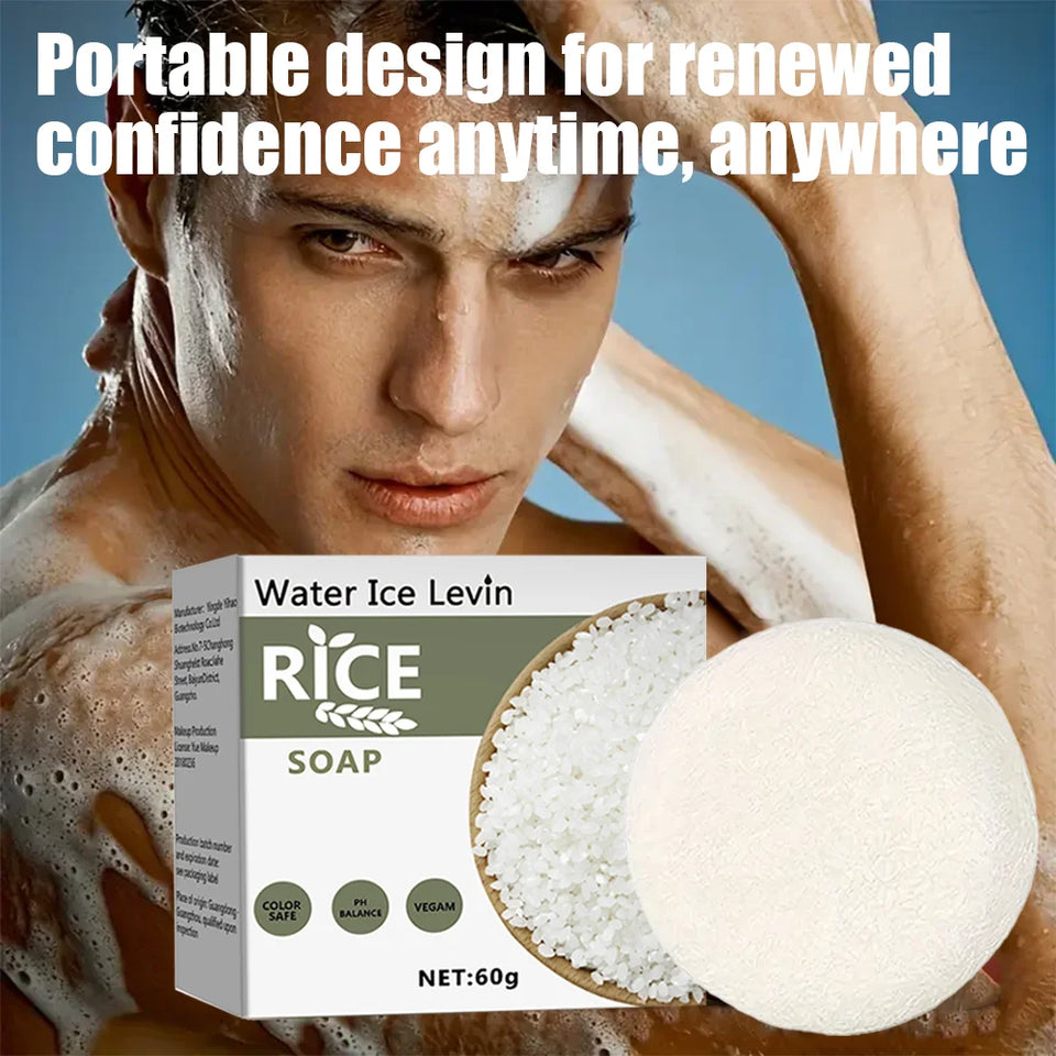 Handmade rice soap Rice Collagen, Skin Control whitening bath tool Whitening oil Moisturizing hair care essential oil soap