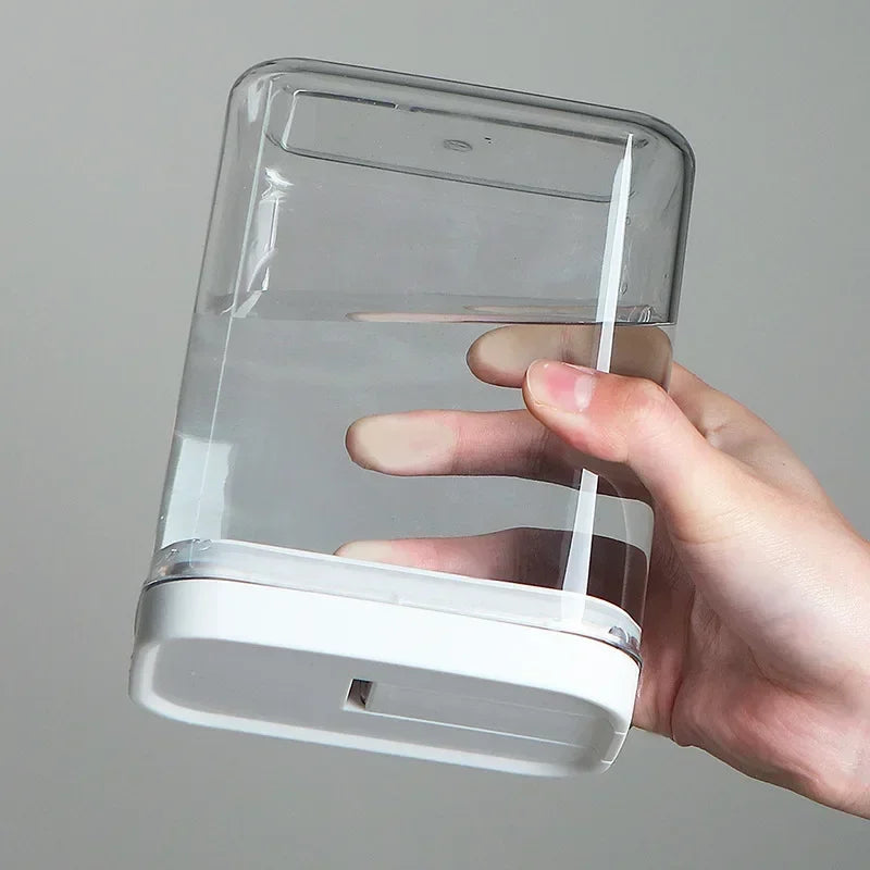 Clear Food Grade Plastic Storage Jar Airtight Seal for Kitchen Snacks Cereals Beans Kitchen Storage Organizer Kitchen Storage