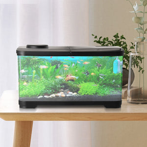 Aquarium Starter Kits - Arcrylic Fish Tank with Led Lights Freshwater & Marine Aquarium Tank for Betta, Fish Breeding Box