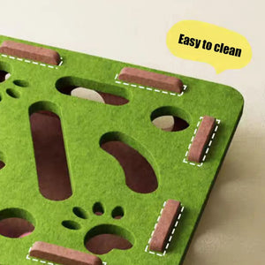Interactive Cat Puzzle Box Toy with Bell - Felt Maze Game for Mental Stimulation, Enrichment, Scratching Exercise for Indoor Cat