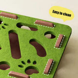 Interactive Cat Puzzle Box Toy with Bell - Felt Maze Game for Mental Stimulation, Enrichment, Scratching Exercise for Indoor Cat