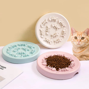 Fish Bone Dog Cat Bowl Anti Choking Slow Food Pet Bowl Pet Feeder Supplies