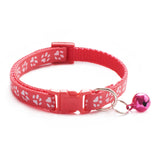 HABO Collar With Bell Cartoon Footprint Colorful Dog Puppy Cat Accessories Kitten Collar Adjustable Safety Bell Ring Necklace