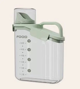 Airtight Rice Storage Container with Measuring Cup Cereal Dry Food Containers Dispenser Pet Dog Cat Food Container Box BPA Free
