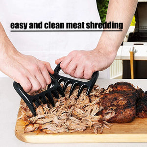 2Pcs Bear Meat Claws Handle Barbecue Forks Kitchen Manual Food Fork Meat Pork Clamp Roasting BBQ Fork Kitchen Knives Tool