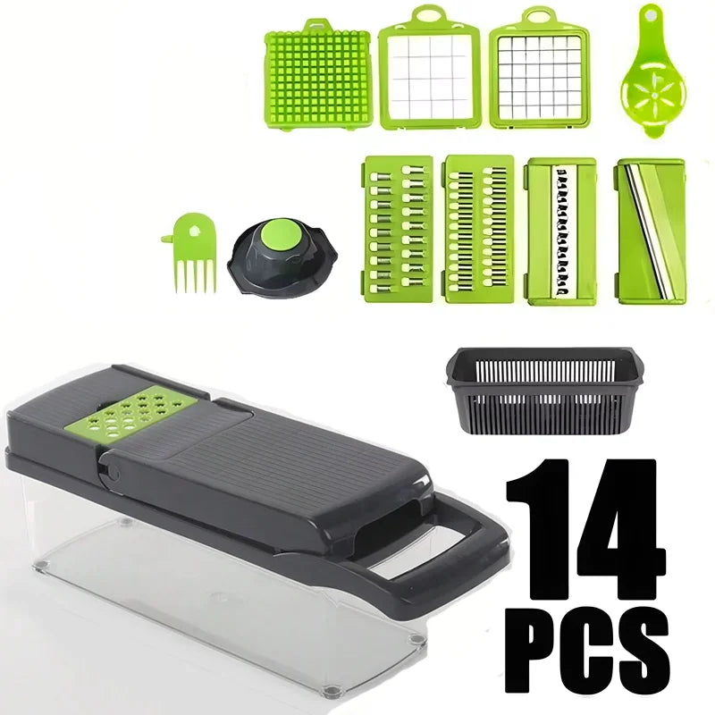 Portable Vegetable Cutter Shredder Multifunctional Slicer Potato Chopper Carrot Grater Reusable Fruit Veggie Cutting Tool