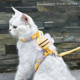 Cat Harness Leash Collar Set Adjustable