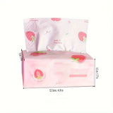 1 Pack/5 Packs/10Packs  of Strawberry Printed 4-layer Soft Paper, Household Paper, Toilet Paper, Napkins, Kitchen Paper