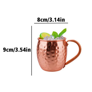 350/550ML Moscow Wine Glass Mule Mug Pure Copper Cocktail Cup Creative Hammer Point Texture Bar Beer Cold Drink Glasses
