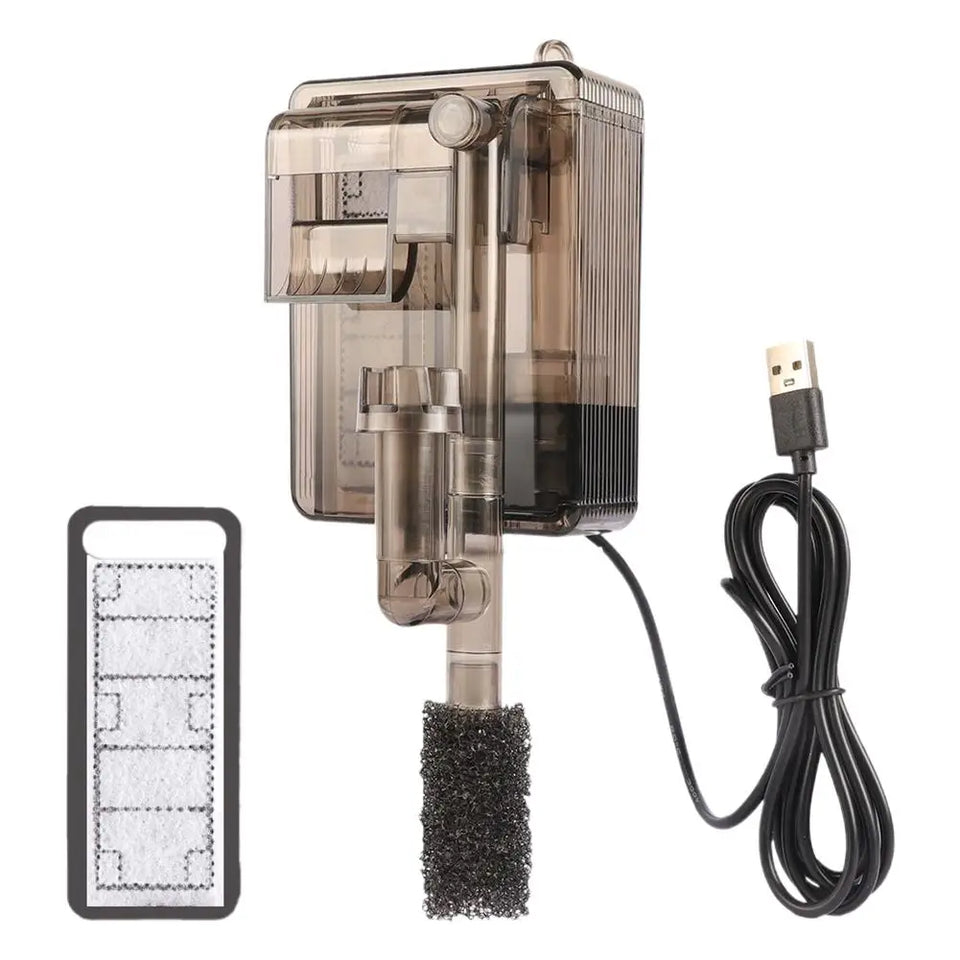 Fish Tank Filter Water Pumps External Hang Up Filter For Aquarium Filter Oxygen Submersible Water Purifier Suspended Filter