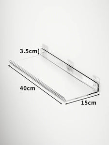 Acrylic Storage Rack Wall Panel No Need To Drill Holes, Bathroom, Bathroom, Kitchen Storage Rack, Organic Glass Strong Sticker