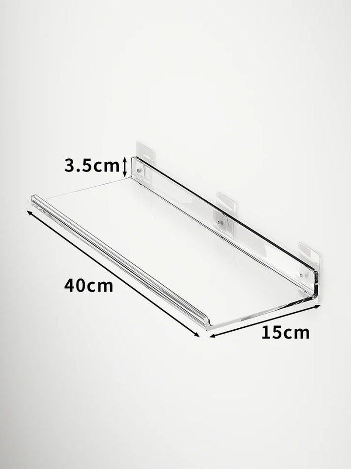 Acrylic Storage Rack Wall Panel No Need To Drill Holes, Bathroom, Bathroom, Kitchen Storage Rack, Organic Glass Strong Sticker