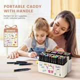 3 Pack Craft Organizers and Storage Set Portable Plastic Art Caddy with Handle & 2 Foldable Art Supply Storage Box Art Bin Craft