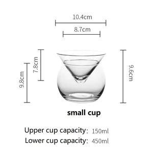 Cocktail Cup Triangle with Base Beverage Glasses Martini Molecular Creative Glass Ball Cup Party Drinking Ware Bar Accessories
