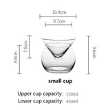 Cocktail Cup Triangle with Base Beverage Glasses Martini Molecular Creative Glass Ball Cup Party Drinking Ware Bar Accessories