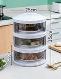 Anti Fly Vegetable Cover Food Insulation Covers 3/4/5 Layer Transparent Stackable Dustproof Leftovers Food Storage Box Container