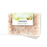 M+Natural Coconut Milk Soap with Frosted Particles, Bright White Essential Oil, Hand Made Soap, Hand Moisturizing, 100% Organic