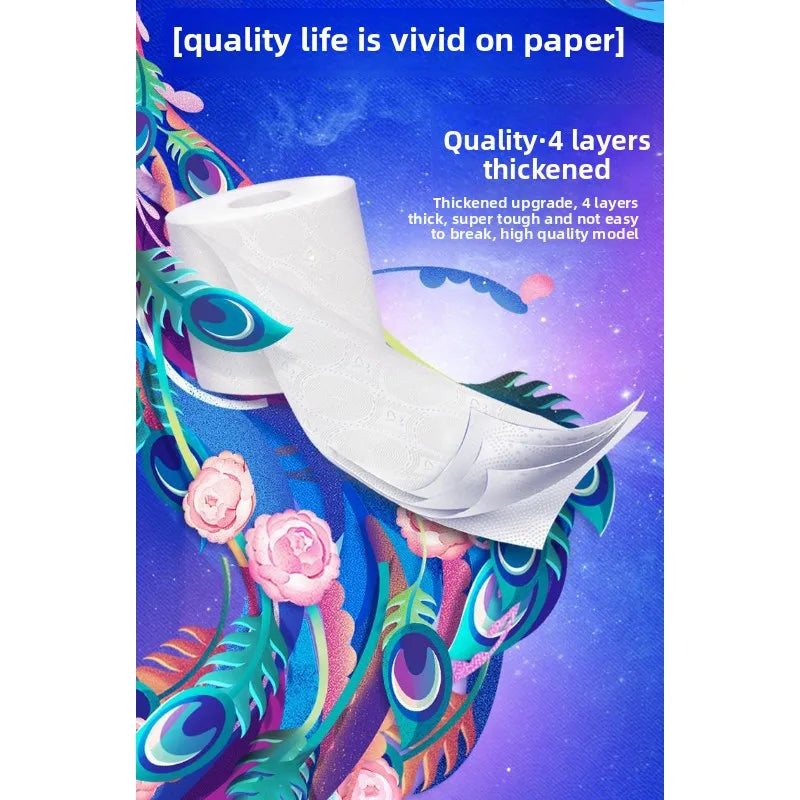 Max 10-30 Rolls, 180g/roll, Thickened With 4 Layers, Extractable Tissue Paper, Native Wood Pulp, Household Napkins, Toilet Paper