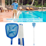Fish Pond Skimmer Net Telescopic Pool Ponds Cleaning Net Detachable Durable Lightweight Multifunctional Debris Tools Accessories